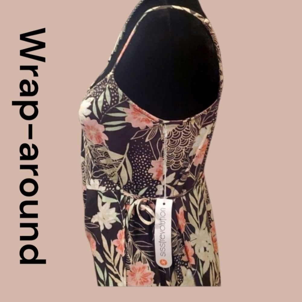 2/$25 sisstrevolution Floral Spaghetti Strap Midi Dress. Size Small - Picture 2 of 5